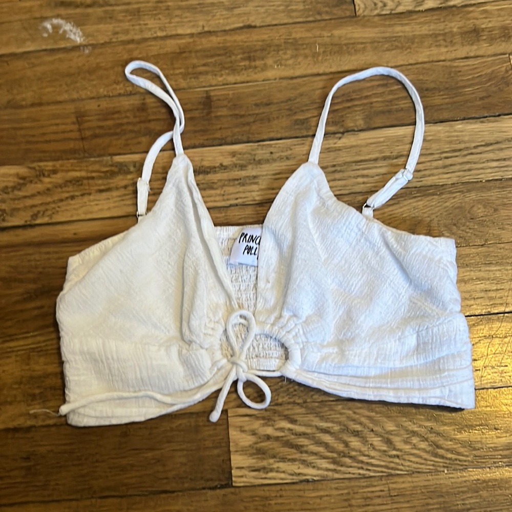 White crop top